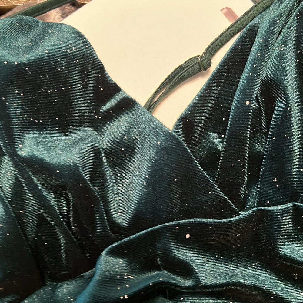 Homecoming winter formal green dress D&M size small - Picture 5 of 5